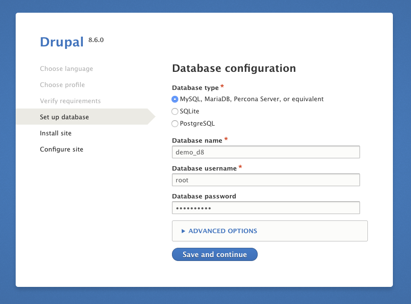 Configure Drupal