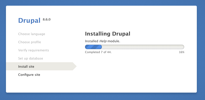 Installing Drupal