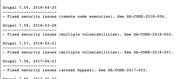 Outdated Drupal 7